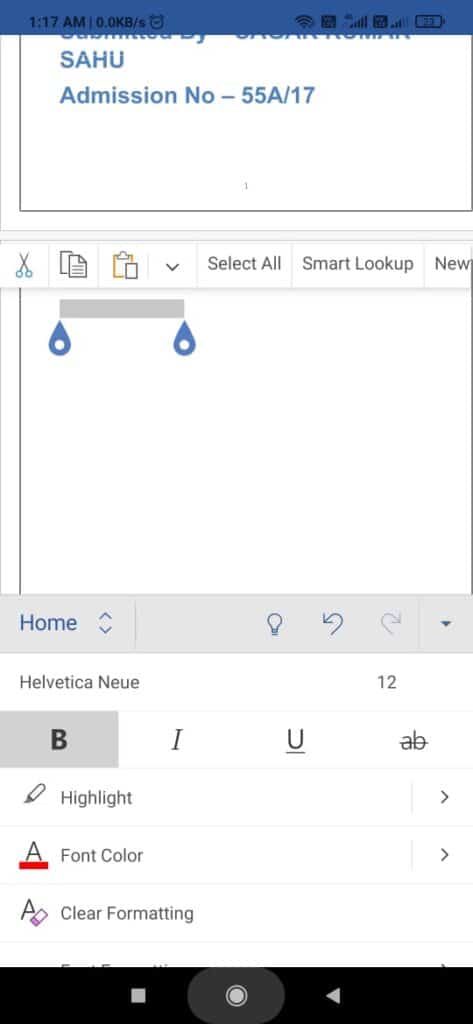 delete a blank page in Word in phone