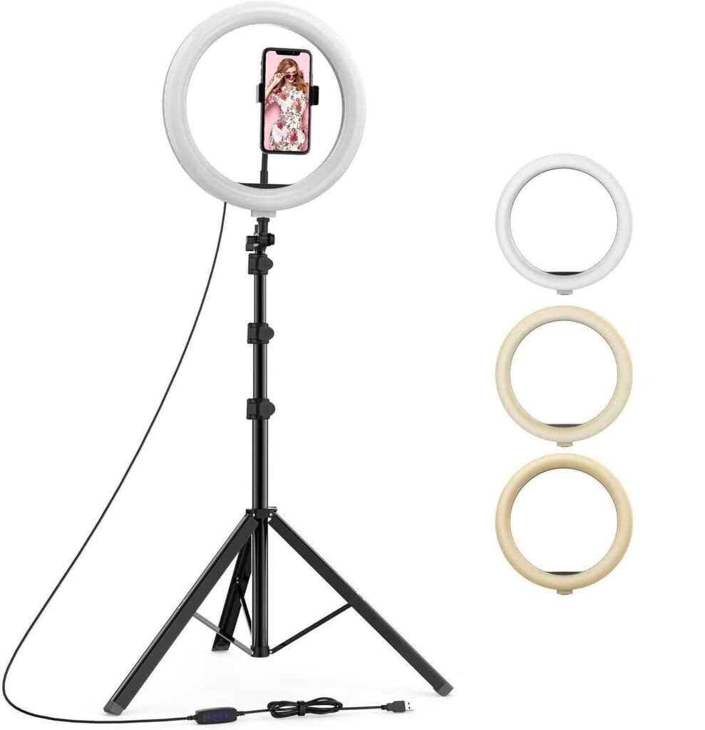 Tripod stand with mobile holder and ring light cool gadgets on amazon india