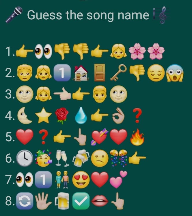 Guess the song name using Emoji